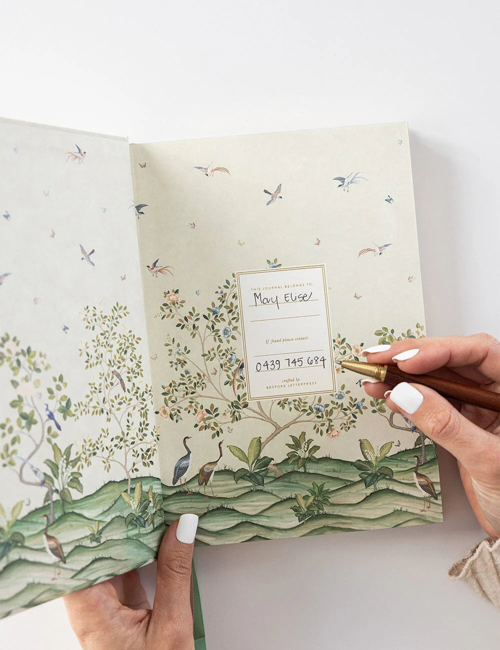 Linen Bound Journal - Spring Landscape (Bullet Journal)