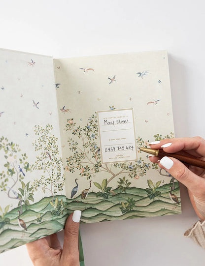 Linen Bound Journal - Spring Landscape (Bullet Journal)