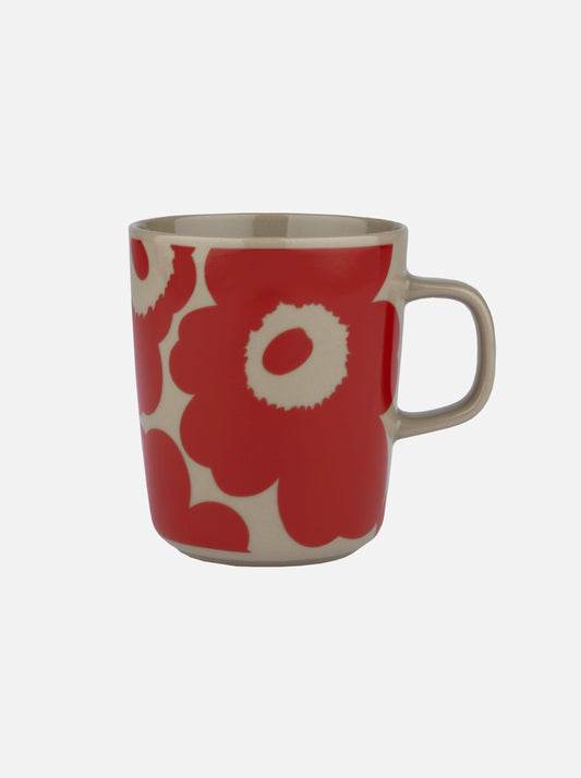 Unikko Mug in Red and Beige