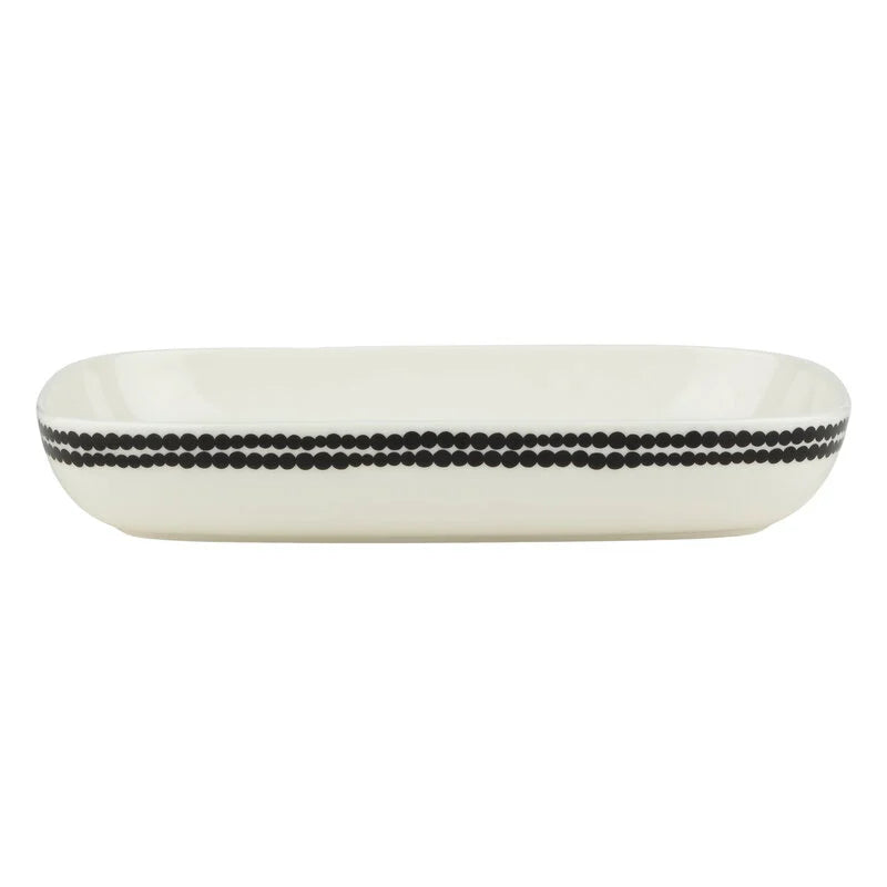 Oiva / Siirtolapuutarha serving dish, black - white