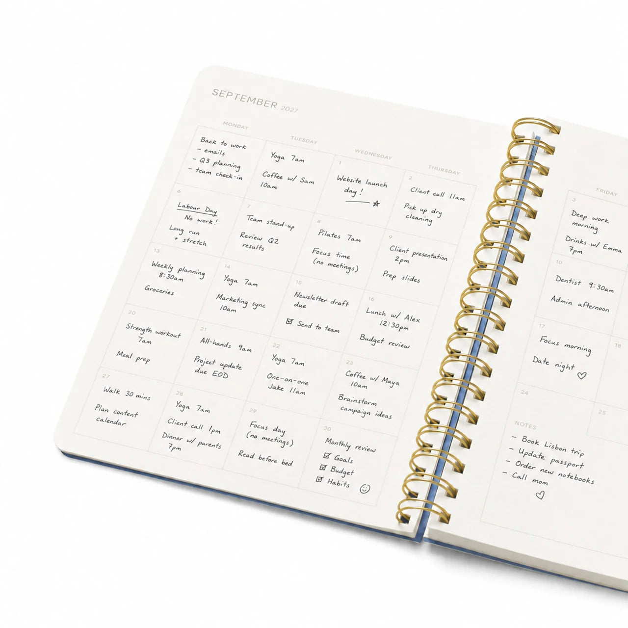 2027 Trellis Spiral Weekly Diary A5