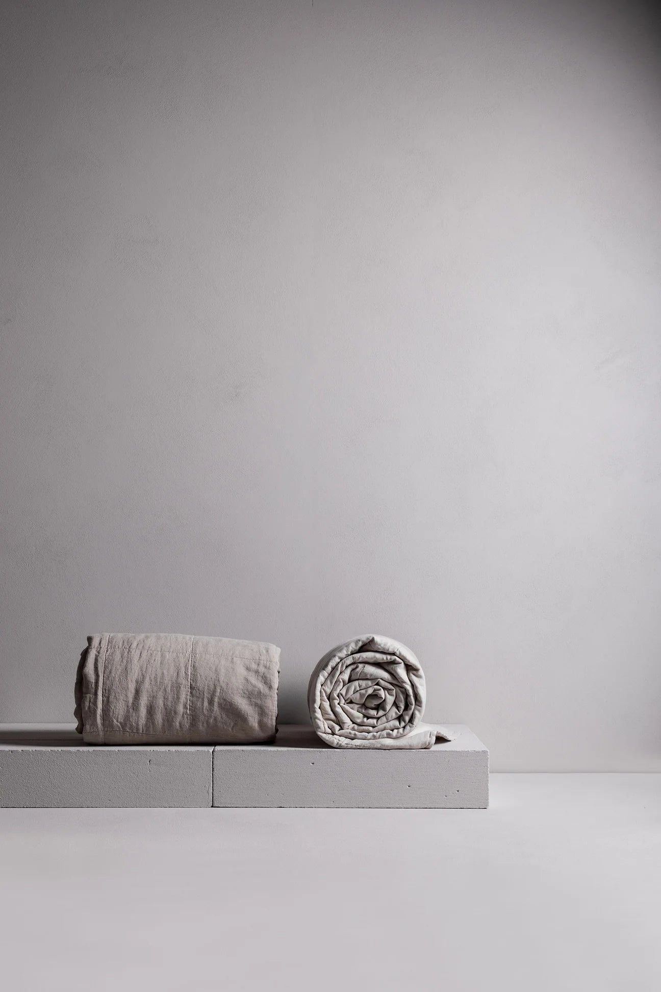 Minerale Vintage wash linen quilt | Natural Flax