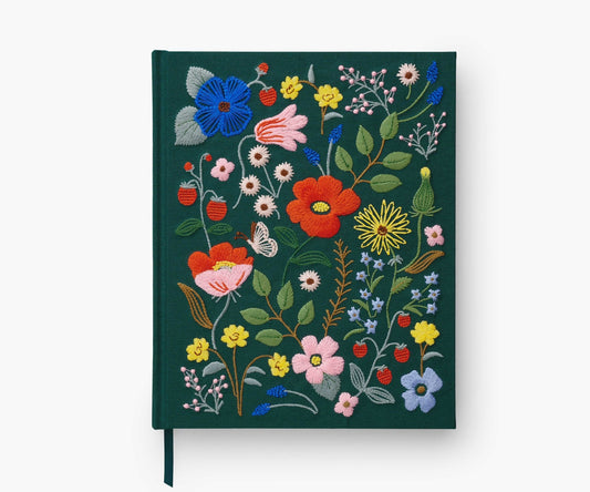 Embroidered Fabric Sketchbook | Strawberry Fields