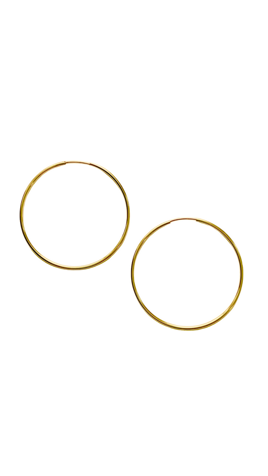 Hoop Earrings Gold | 35mm and 50mm