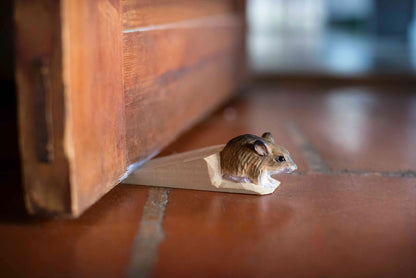 Hand Carved Mouse Doorstop
