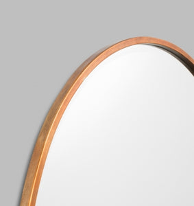 Round copper bevelled mirror | 76cm diameter