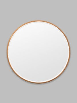 Round copper bevelled mirror | 100cm diameter