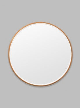 Round copper bevelled mirror | 76cm diameter