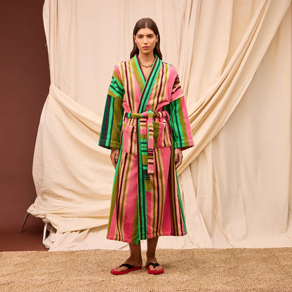 Nicolette Towelling Robe- Juniper