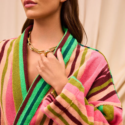 Nicolette Towelling Robe- Juniper