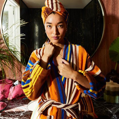 Nicolette Towelling Robe- Russet