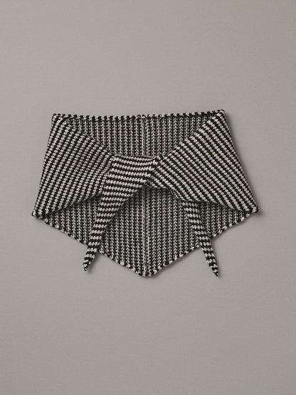 Daisy Scarf | Black and Creme Stripe