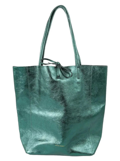 Metallic tote bag - large