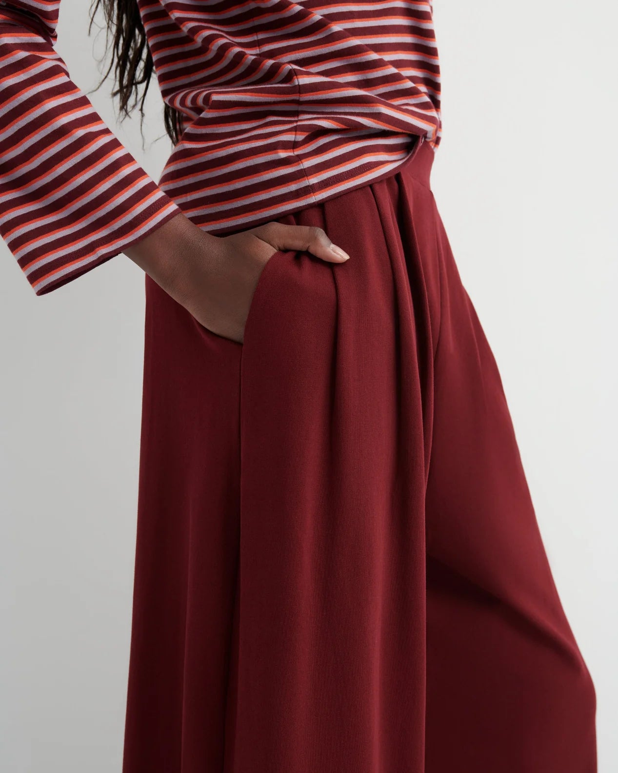 Drape Pant - Maroon
