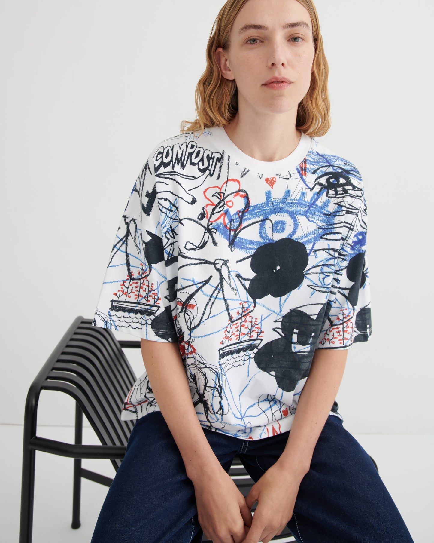 Oversized Boxy tee - Anniversary print