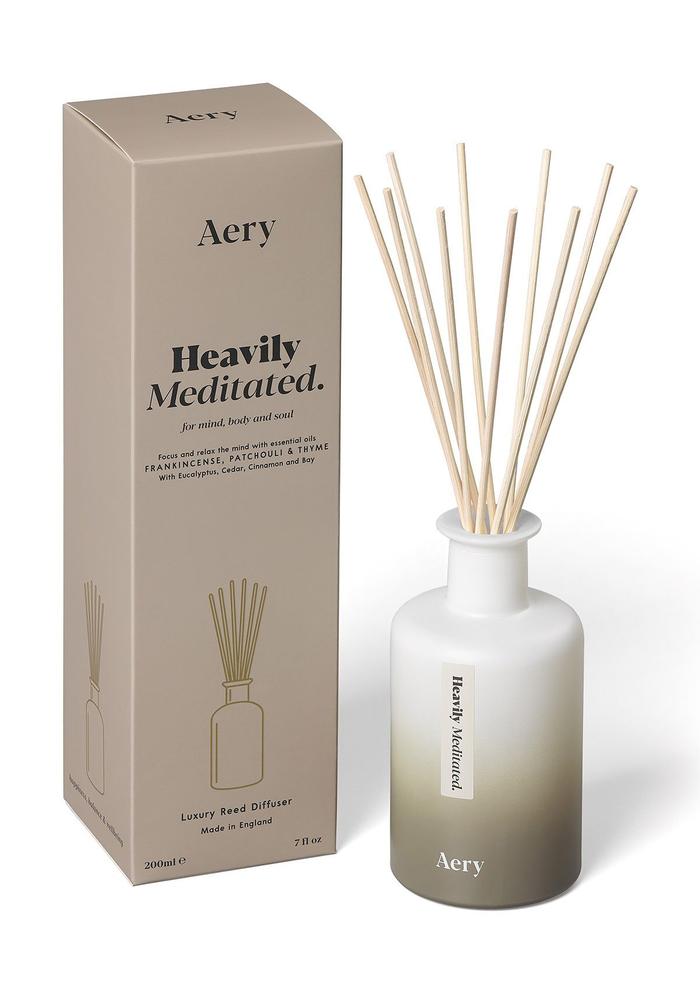 HEAVILY MEDITATED REED DIFFUSER - FRANKINCENSE PATCHOULI AND THYME