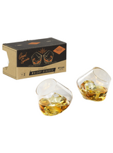 Load image into Gallery viewer, Clear Rocking Whisky Glasses | Set of 2
