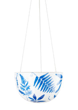 Load image into Gallery viewer, Blue Botanical Hanging Planter
