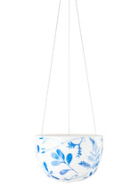 Load image into Gallery viewer, Blue Botanical Hanging Planter
