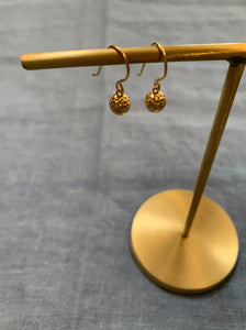 Small Hammered Ball Earrings | Gold