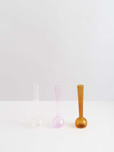 Margot Vase Trio | Amber/Pink/Clear Set