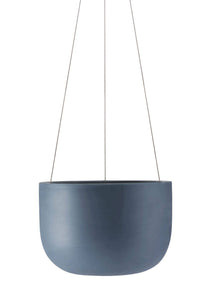 Raw Earth Slate Blue Hanging Planter