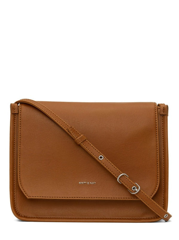 Lev Vegan Crossbody Bag - Vintage - Chilli/Matte/Nickel