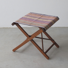 Load image into Gallery viewer, Folding Stool - Cotton Stripe
