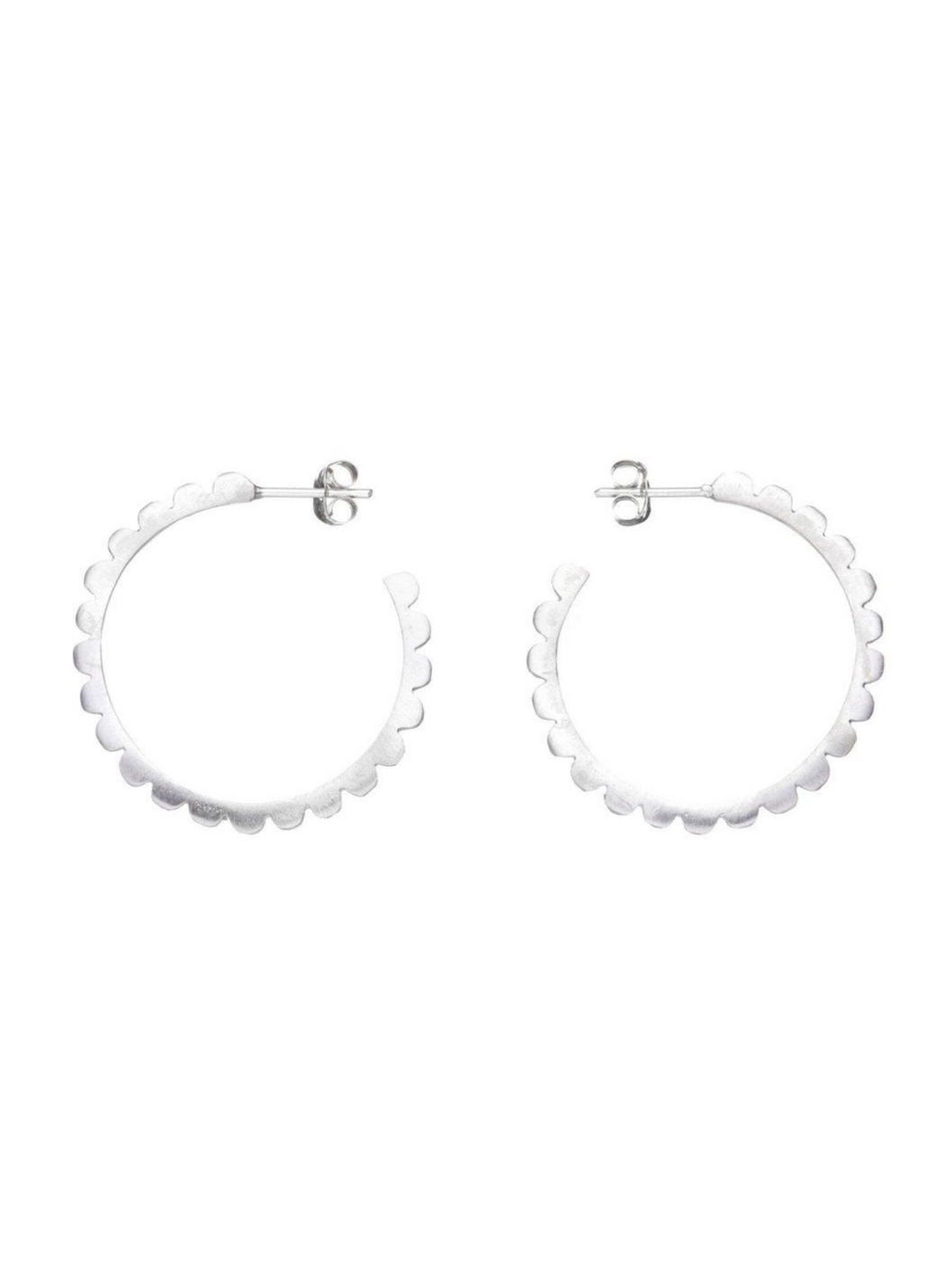 Frill Hoops Silver Earrings