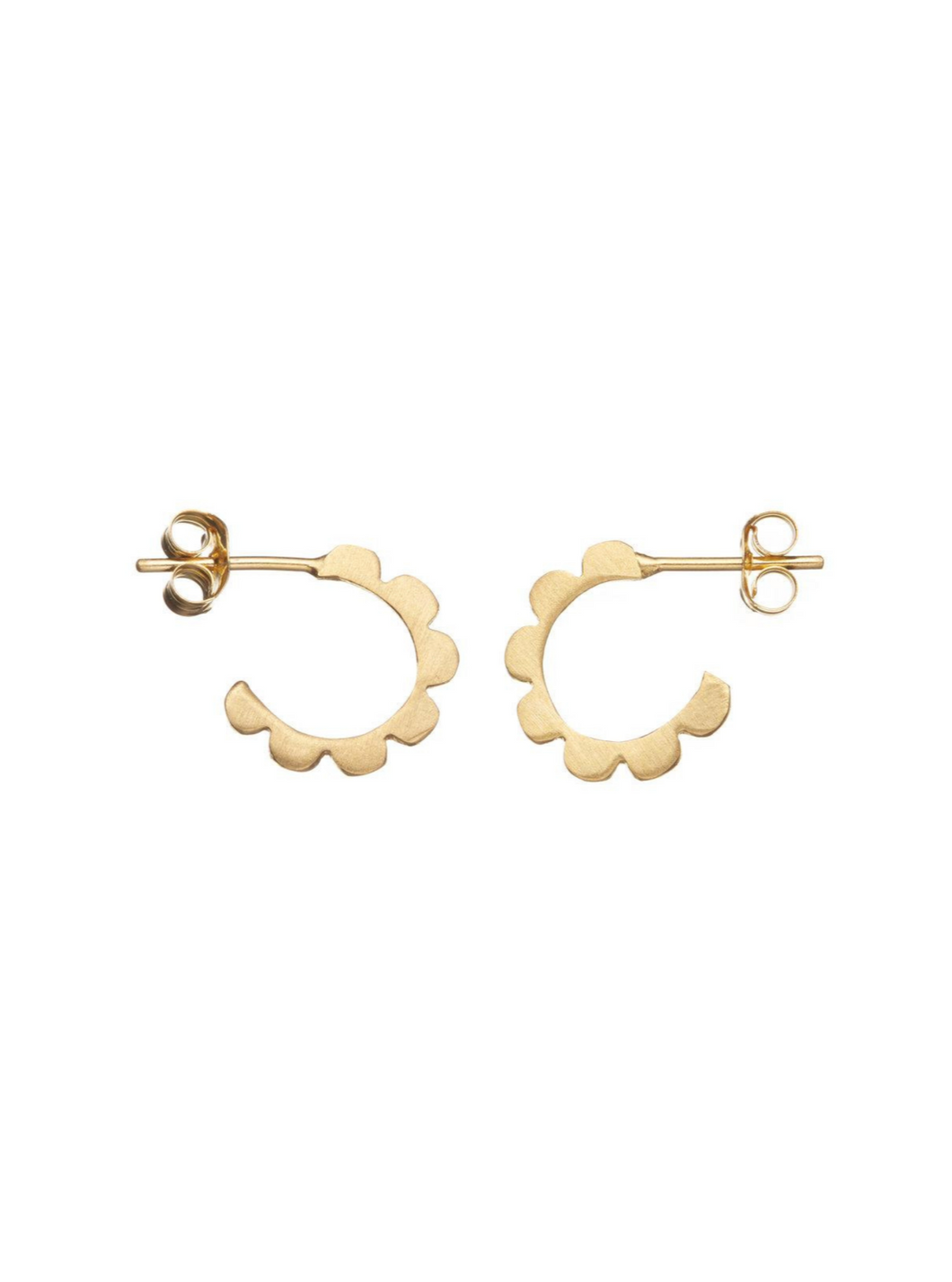 Small Frill Gold Hoops