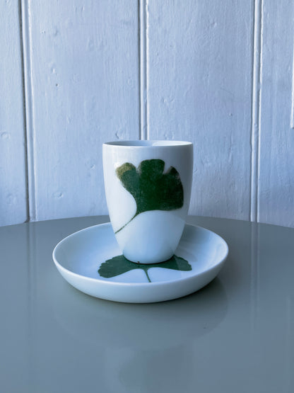 Ginkgo porcelain beaker