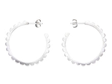 Load image into Gallery viewer, Frill Hoops Silver Earrings

