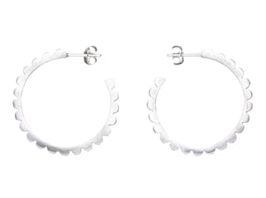 Frill Hoops Silver Earrings