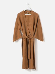 Linen Bath Robe - Toast