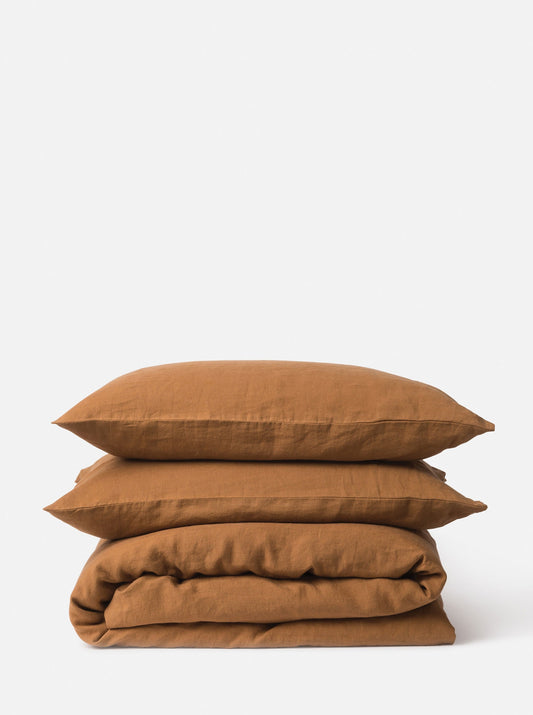 Toast Linen Duvet Cover