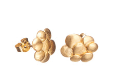 Load image into Gallery viewer, Gold Pebble Stud Earrings
